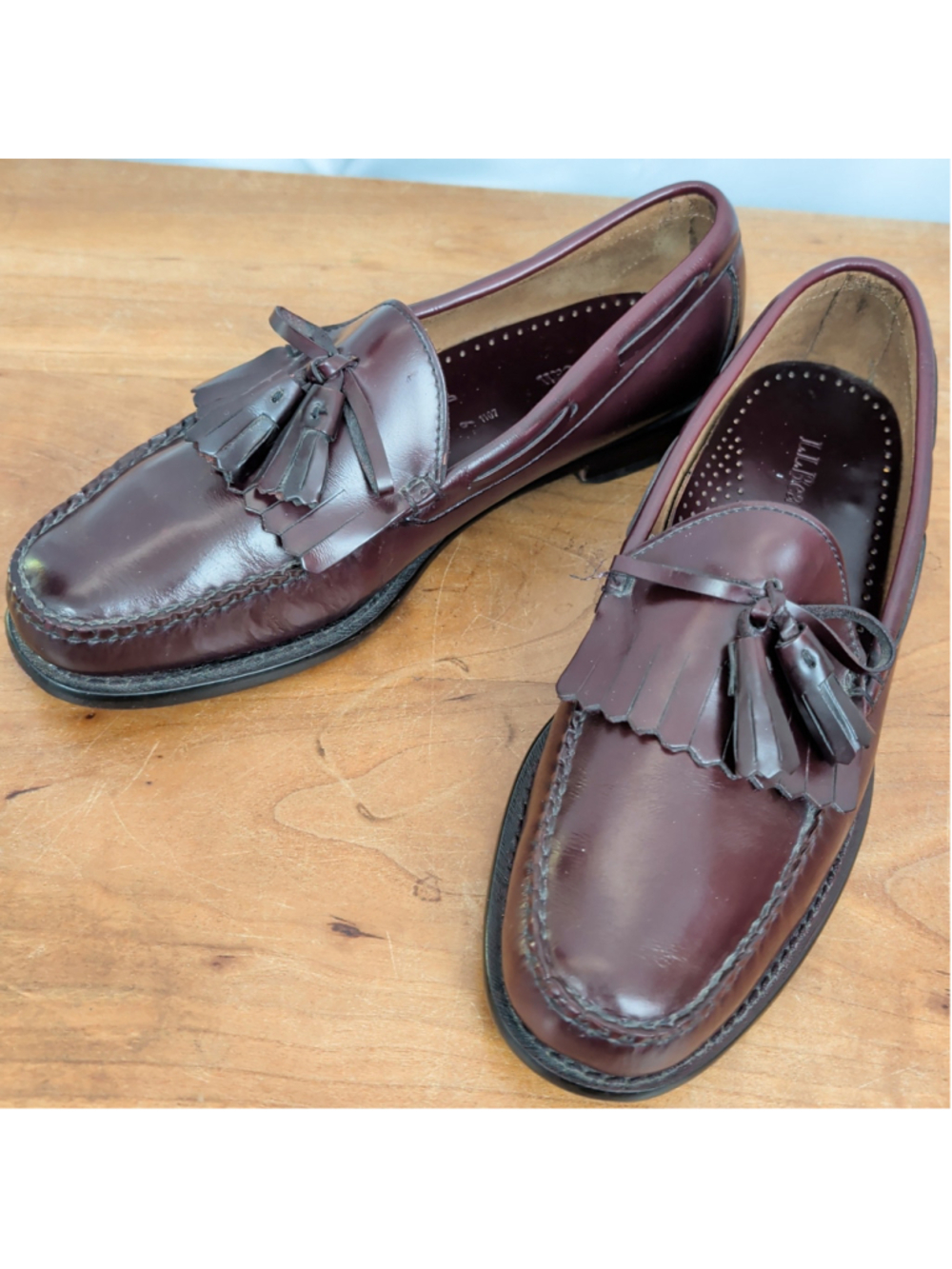 LL Bean Kilte Tassel Handcrafted Loafers Size 9D